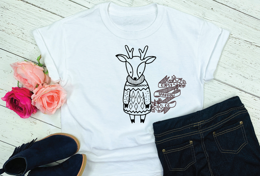 Reindeer Winter Sweater Tee