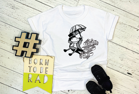 Fancy Umbrella Frog Tee