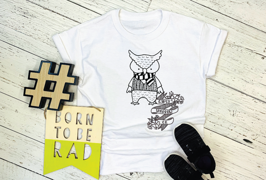 Scarfed Owl Tee