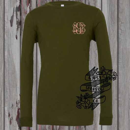 **Long Sleeve** Surprise Monogram Tees