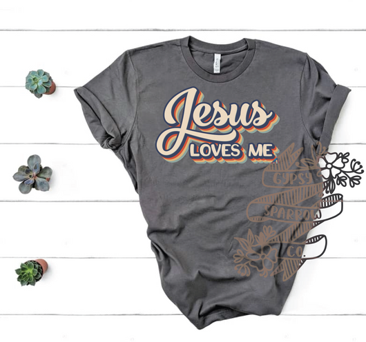 Jesus Loves Me Retro Tee