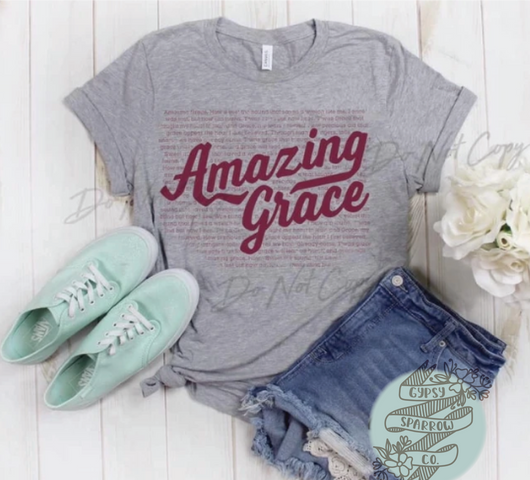 Amazing Grace Lyric Tee