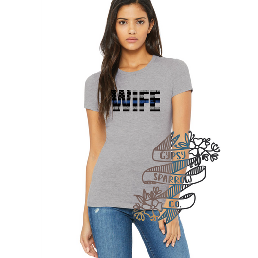 Thin Line Flag Wife Tee