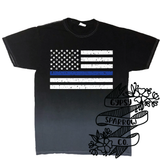 Ombre Thin Line Flag Tee