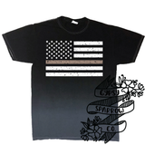 Ombre Thin Line Flag Tee