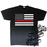 Ombre Thin Line Flag Tee