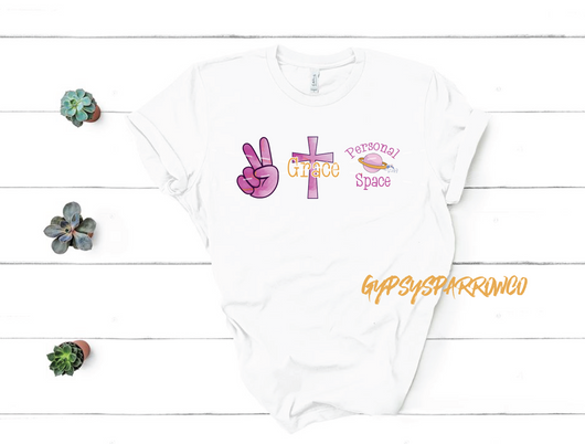 Peace Grace Personal Space Tee