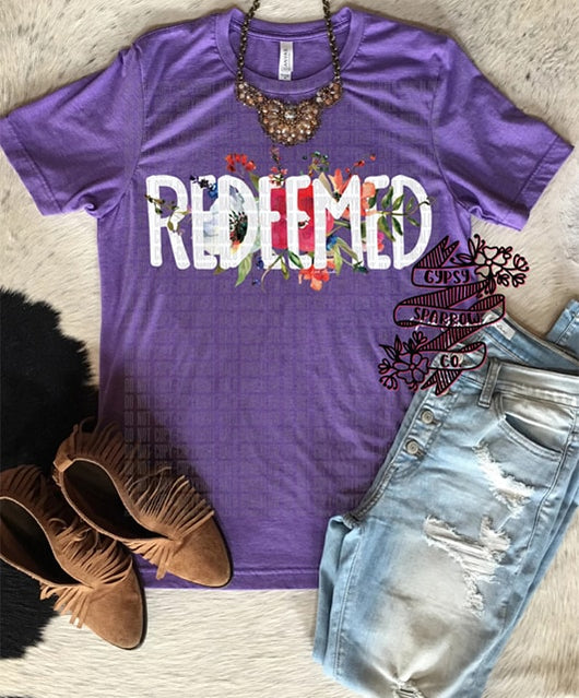 Redeemed Floral Tee