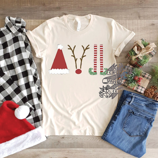 Santa Reindeer Elf Tee
