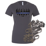 Thin Blue Line Feather Tees