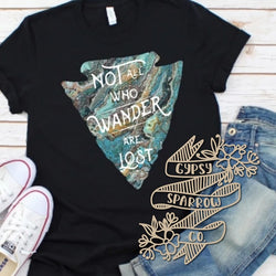 Not All Who Wander Arrowhead Tee