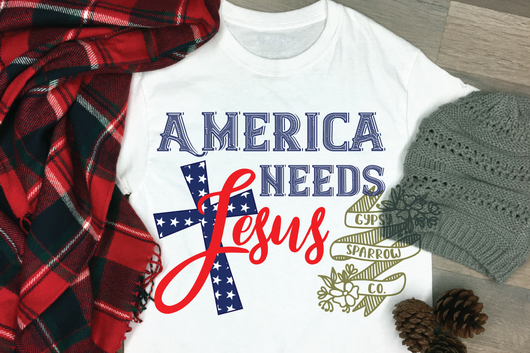America Needs Jesus Tee