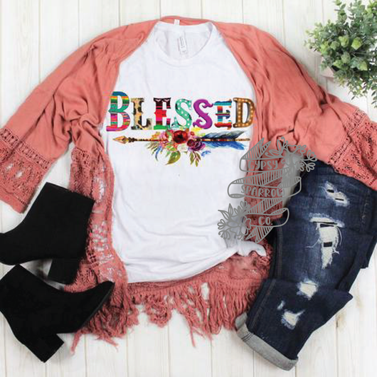 Shabby Blessed Tee