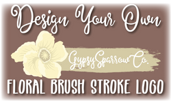 Design Your Own: Floral Brush Stroke Logo