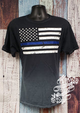 Ombre Thin Line Flag Tee