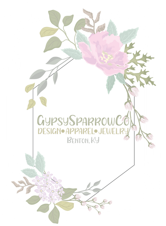 Muted Floral Wire Frame Premade Logo