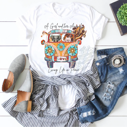 Girl and Her Animals Tee