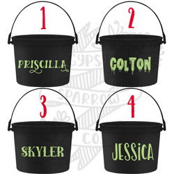 Glow in the Dark Halloween Bucket Names