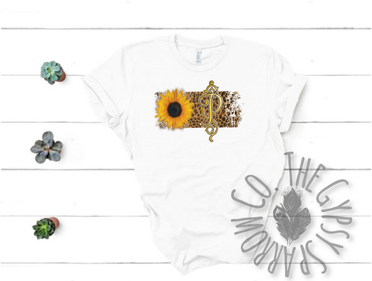 Sunflower Monogram Tee