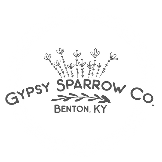 Gray Sketch Flower Premade Logo