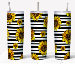 Sunflower Stripe Tumbler