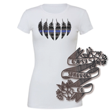 Thin Blue Line Feather Tees